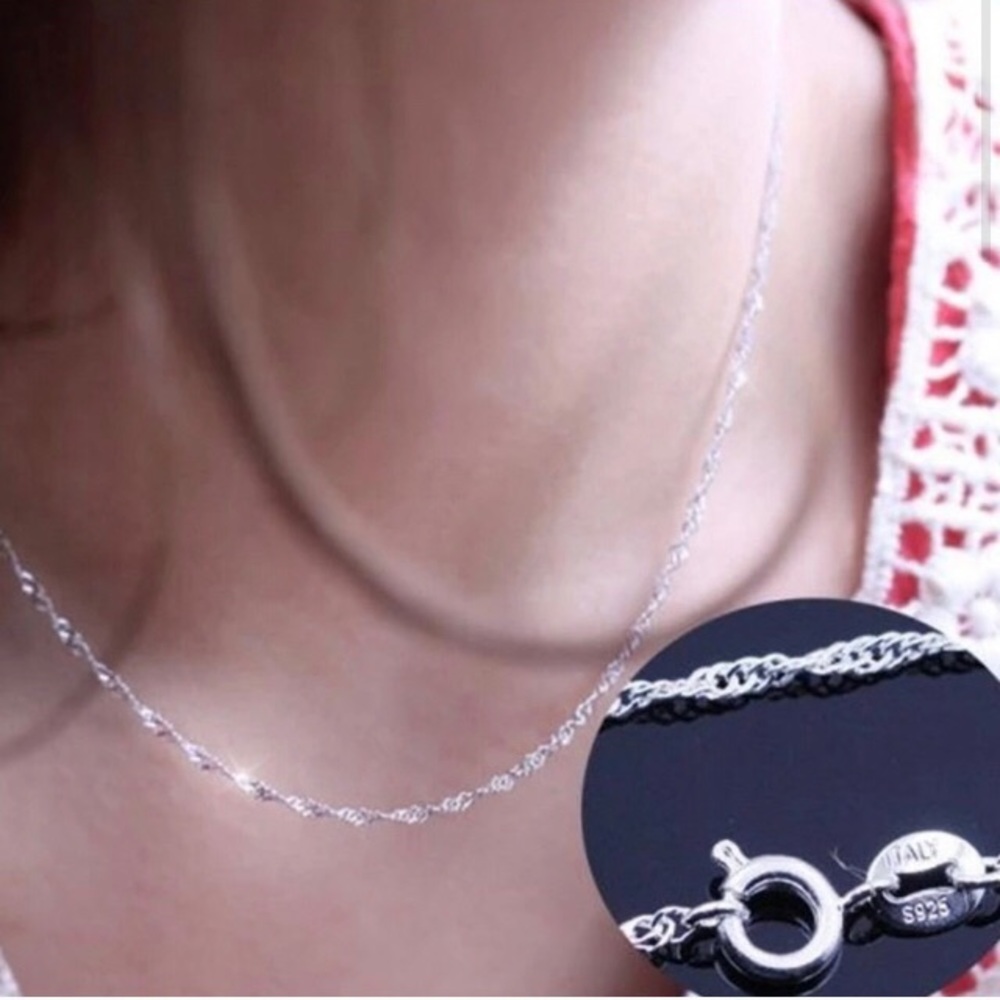 Diamond Cut Sterling Silver Chain - Picture 2 of 8